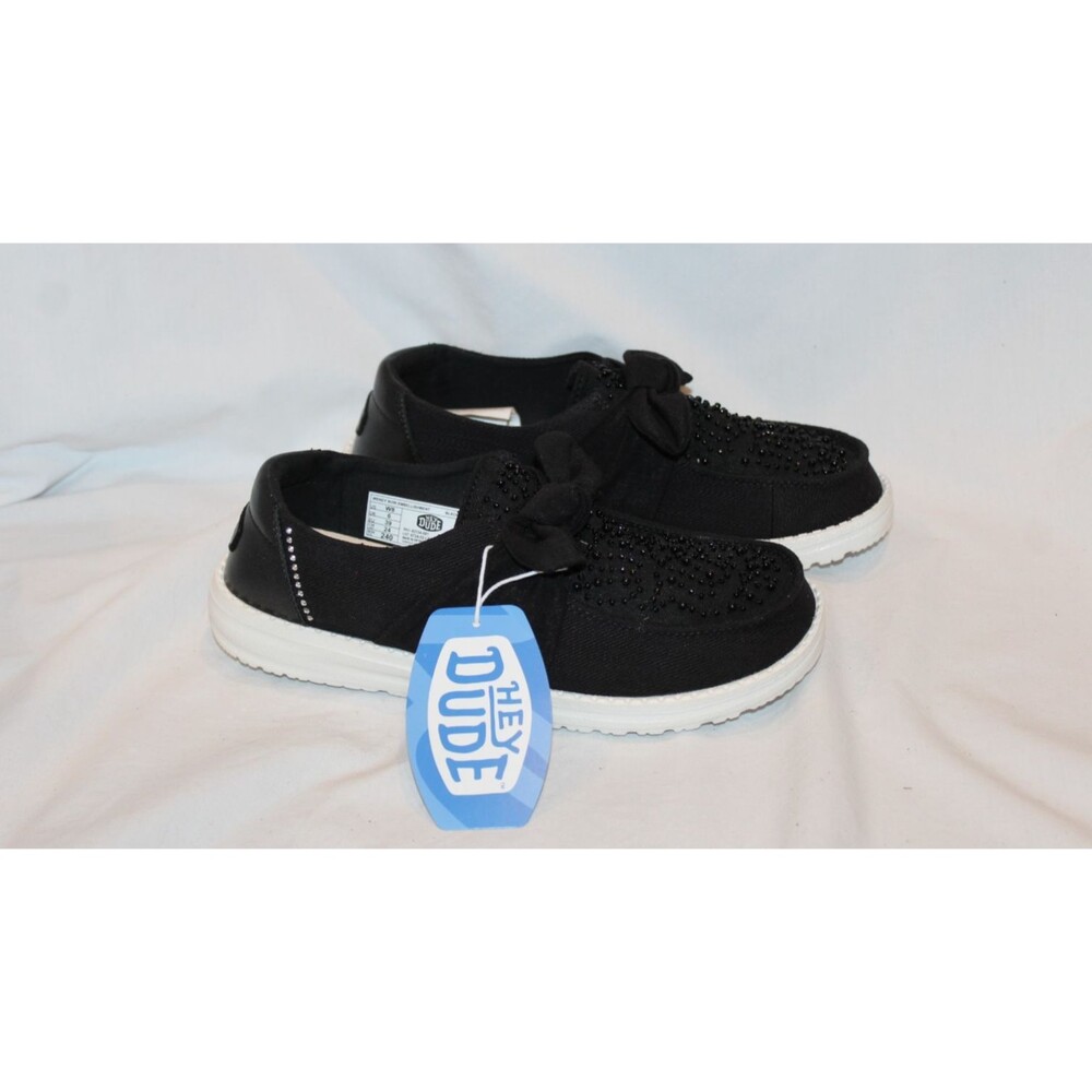 Hey Dude Wendy Women's SZ 8 Bow Sequin Lightweight Slip On Sneaker Shoes NWOB